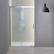 KIAMAMI VALENTINA - Porte De Douche En Niche Avec Paroi Fixe À Gauche Et Verre Satiné 140 Cm | Dream - vignette