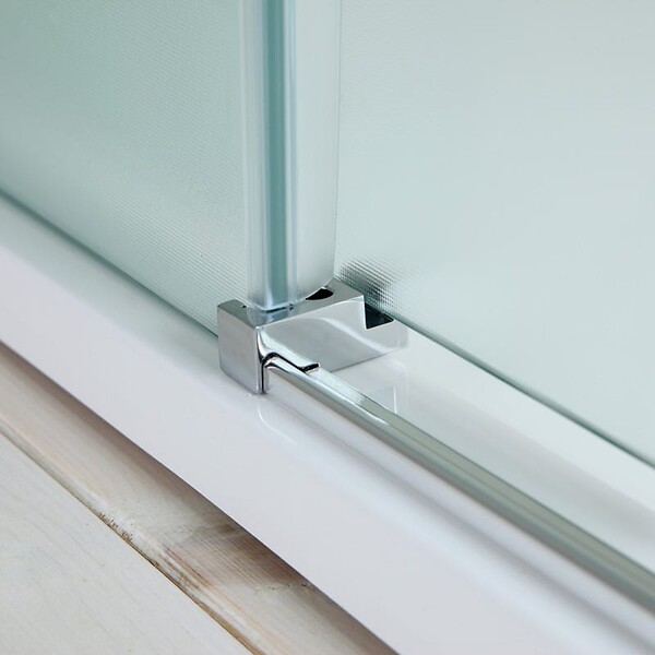 KIAMAMI VALENTINA - Porte De Douche En Niche Avec Paroi Fixe À Gauche Et Verre Satiné 140 Cm | Dream - large