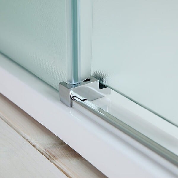 KIAMAMI VALENTINA - Porte De Douche En Niche De 120 Cm Avec Paroi Fixe À Gauche Verre Satiné | Dream - large