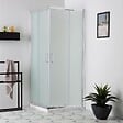 KIAMAMI VALENTINA - Cabine De Douche Verre Dépoli 6 Mm Carré 70X70 Coulissante | Giada - vignette