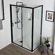 KIAMAMI VALENTINA - Porte De Douche Niche 100 Cm Porte Coulissante + Paroi Fixe 70 Cm | City - vignette
