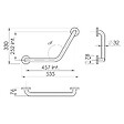 KIAMAMI VALENTINA - Barre D'appui D'angle Chrome Brossé | Loto - vignette