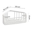 KIAMAMI VALENTINA - Porte Objets D'angle Pour Douche En Fil D'acier Blanc - vignette