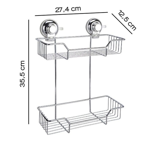 KIAMAMI VALENTINA - Porta-Objets Double En Métal Chromé | Menta - large