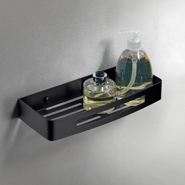 KIAMAMI VALENTINA - Support De Douche Rectangulaire Noir | Tasso - large