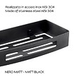 KIAMAMI VALENTINA - Support De Douche Rectangulaire Noir | Tasso - vignette