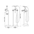 KIAMAMI VALENTINA - Robinet De Baignoire Autoportante Noir Mat De Style Rétro - vignette