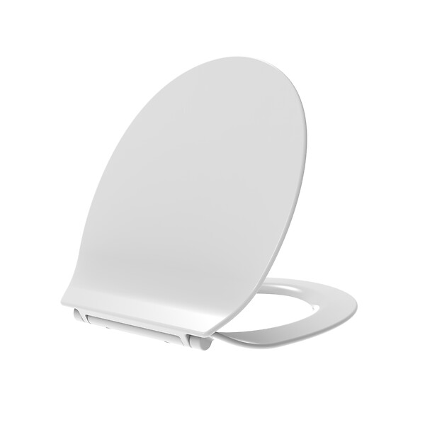 KIAMAMI VALENTINA - Couvercle De Toilette Universel À Fermeture Douce En Thermoplastique Blanc - large