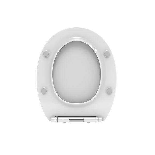 KIAMAMI VALENTINA - Couvercle De Toilette Universel À Fermeture Douce En Thermoplastique Blanc - large