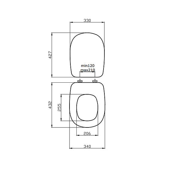 KIAMAMI VALENTINA - Abattant Pour Wc Pour Modèle Tesi Finition Blanc - large