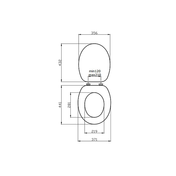 KIAMAMI VALENTINA - Siège De Toilette Bermuda Coloré Taille Universelle Charnières Métalliques - large