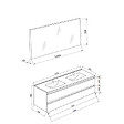 KIAMAMI VALENTINA - Meuble Salle De Bain 120 Cmblanc Effet Bois  Avec Double Vasque | Berlin - vignette