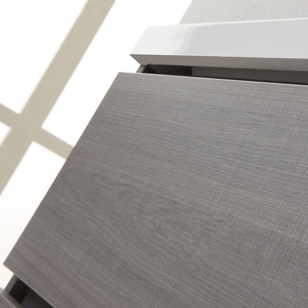 KIAMAMI VALENTINA - Meuble De Salle De Bains Suspendu 60 Cm Avec Tiroirs Gris | Manhattan - large