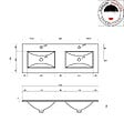 KIAMAMI VALENTINA - Meuble De Salle De Bain Moderne Weiss De 120 Cm Avec Double Lavabo | Sole - vignette