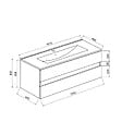 KIAMAMI VALENTINA - Meuble De Salle De Bain Avec Tiroirs 100Cm Blanc Brillant, Lavabo Et Miroir Avec Lampe | Benaco - vignette