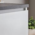 KIAMAMI VALENTINA - Meuble De Salle De Bains Suspendu 120Cm Blanc Bois Avec Plateau Anthracite Et Miroir | Bilbao - vignette