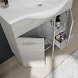 KIAMAMI VALENTINA - Meuble De Salle De Bains De 85 Cm Sur Pieds Chromés Chêne Gris | Rimini - vignette