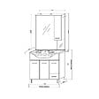 KIAMAMI VALENTINA - Meuble De Salle De Bains De 85 Cm Sur Pieds Chromés Chêne Gris | Rimini - vignette