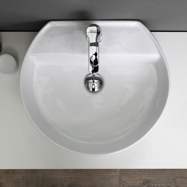 KIAMAMI VALENTINA - Étagère D'appui Pour Lavabo Blanc Brossé 60 Cm | Valentina - large