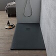 KIAMAMI VALENTINA - Receveur De Douche 140X80 En Résine Gris Anthracite Effet Pierre | Muse - vignette