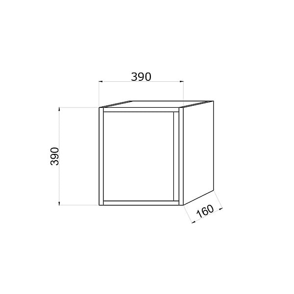 KIAMAMI VALENTINA - Unité Murale Cubique De 39 Cm Pour Salle De Bains Avec Porte Bleu Clair Mat | Monaco - large
