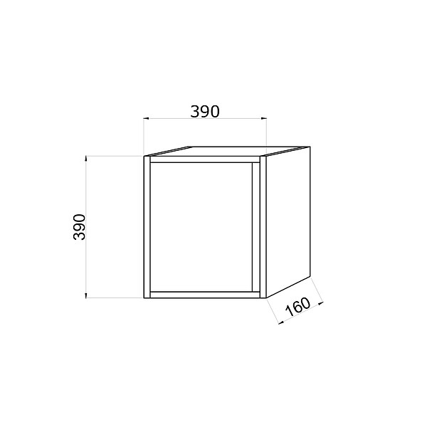KIAMAMI VALENTINA - Cube De Salle De Bain Mural 39Cm Gris Clair | Monaco - large