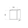 KIAMAMI VALENTINA - Cube De Salle De Bain Mural 39Cm Gris Clair | Monaco - vignette