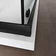 KIAMAMI VALENTINA - Porte De Douche 70X90 H 190 Profile Noir Opaque Cristal Transparent | City - vignette