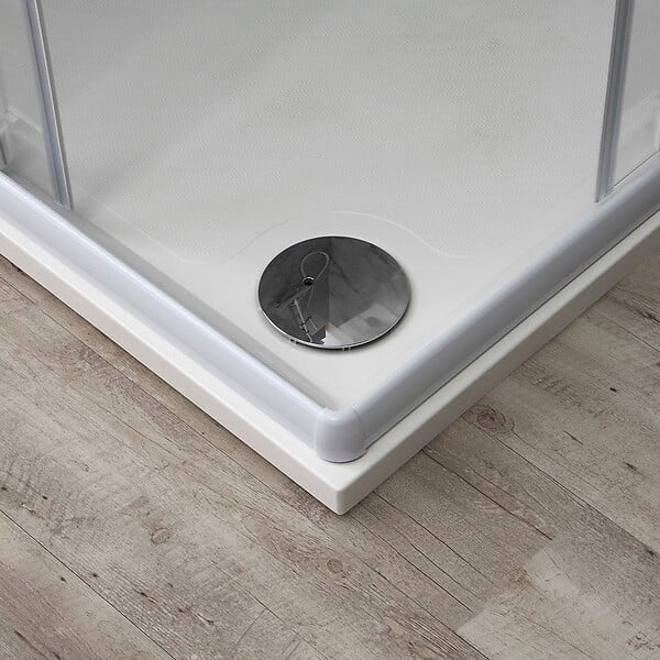 KIAMAMI VALENTINA - Cabine De Douche Carré 80X80 Avec Profils Blancs | Venere - large