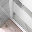 KIAMAMI VALENTINA - Cabine De Douche Angulaire 75X75 Crystal Sérigraphié Profilé Blanc | Venere - vignette