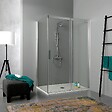 KIAMAMI VALENTINA - Cabine De Douche 70X130 Porte Coulissante Crystal Transparente 190 H | Dream - vignette