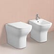 KIAMAMI VALENTINA - Paire D'appareils Sanitaires Sur Pied À Fleur De Mur Blanc Brillant | Swing - vignette