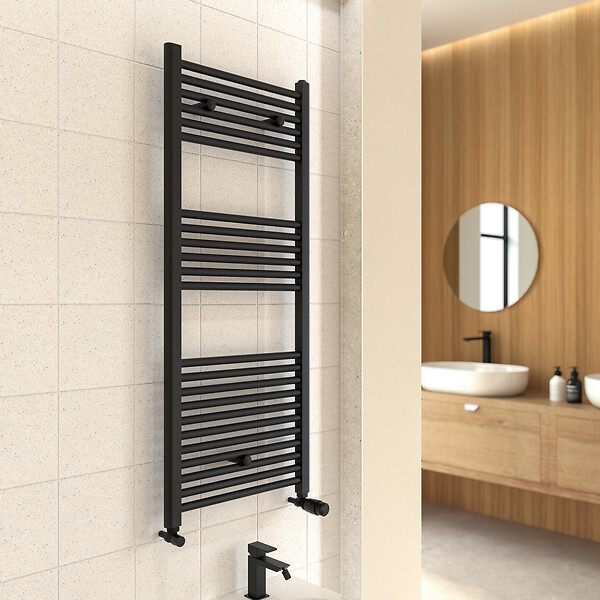 KIAMAMI VALENTINA - Sèche-Serviettes De Bain En Acier Noir 60X120 - large