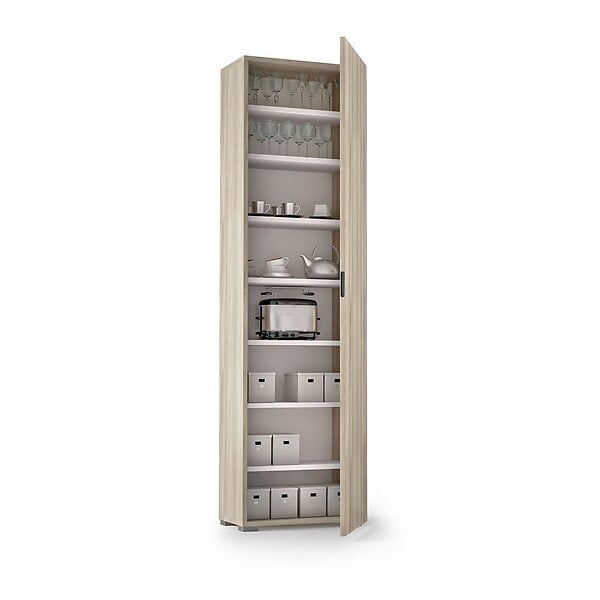 KIAMAMI VALENTINA - Colonne Polyvalente H 182Cm 1 Porte Orme Effet Bois - large