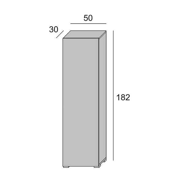 KIAMAMI VALENTINA - Colonne Polyvalente H 182Cm 1 Porte Orme Effet Bois - large