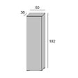 KIAMAMI VALENTINA - Colonne Blanche Polyvalente 1 Porte En Béton Et 7 Étagères - vignette