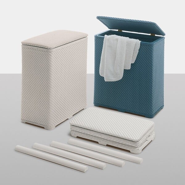 KIAMAMI VALENTINA - Panier À Linge En Résine Thermoplastique Bleu | Robinia - large
