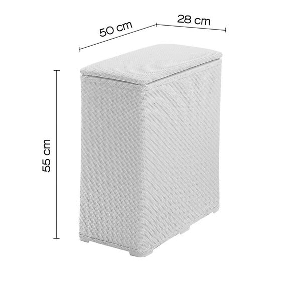 KIAMAMI VALENTINA - Panier À Linge Blanc Pour La Salle De Bains | Robinia - large