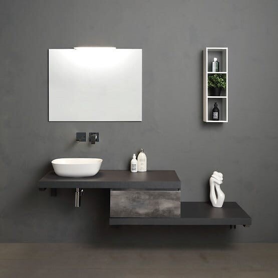 KIAMAMI VALENTINA - Support Étagère  Salle De Bains En Métal 49 Cm | Valentina - large