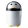 KIAMAMI VALENTINA - Poubelle De Salle De Bains En Résine, 7,5 Litres, Pingouin Noir/Blanc - vignette