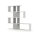 KIAMAMI VALENTINA - Étagère De Séparation En Bois Blanc Avec Inserts En Ciment - vignette