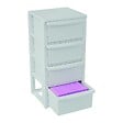 ARTPLAST - Commode 4 tiroirs Blanc - Meuble de Rangement Chambre Bureau Buanderie 39 x 38.5 x H 80.5 cm Art Plast - vignette