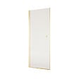 AURLANE - Porte de Douche Pivotante 80x195cm - Verre Trempe 8mm Anticalcaire - Alu Or Brosse - GOLD ELEMENTARY - vignette