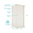 AURLANE - Porte de Douche Pivotante 90x195cm et Retour 90cm - Verre 8mm Anticalcaire - Profil Or Brosse - vignette