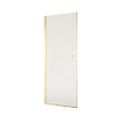 AURLANE - Porte de Douche Pivotante 90x180 cm en Verre Trempe 5 mm - Finition Or Brosse - GOLD ELEMENTARY - vignette