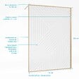 AURLANE - Paroi de douche 140x200 HINATA - Style Japandi Geometrique - Cadre Effet Bois - Verre 6mm - vignette