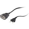 ZENITECH - Rallonge de câble HO5VV-F 2x1mm² - 2m - noir - Zenitech - vignette