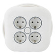ZENITECH - Enrouleur domestique 4 prises Schuko 7m - Blanc - Zenitech - vignette