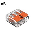 WAGO - Sachet de 5 bornes 3 entrées série 221 - Wago - vignette