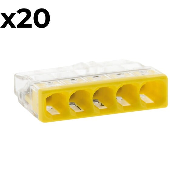 WAGO - Sachet de 20 bornes 5 entrées série 2273 - Wago - large